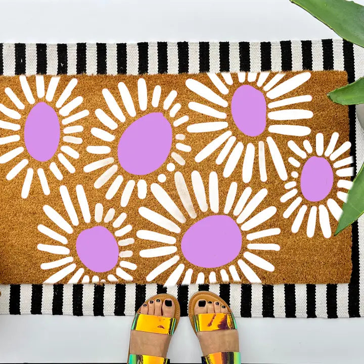 Purple Flower Doormat