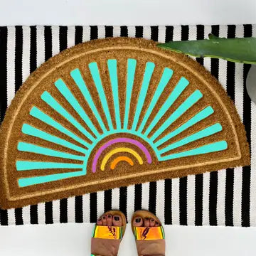 Green Sun Doormat