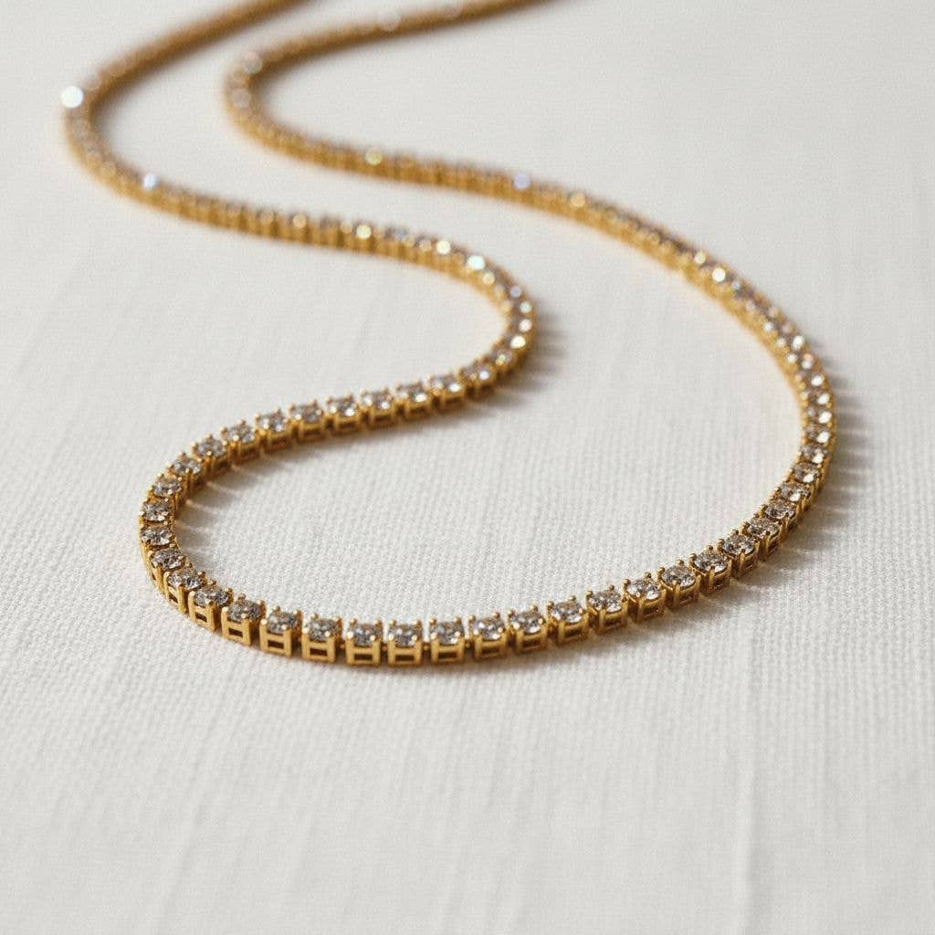 Cubic Zirconia Chain Necklace