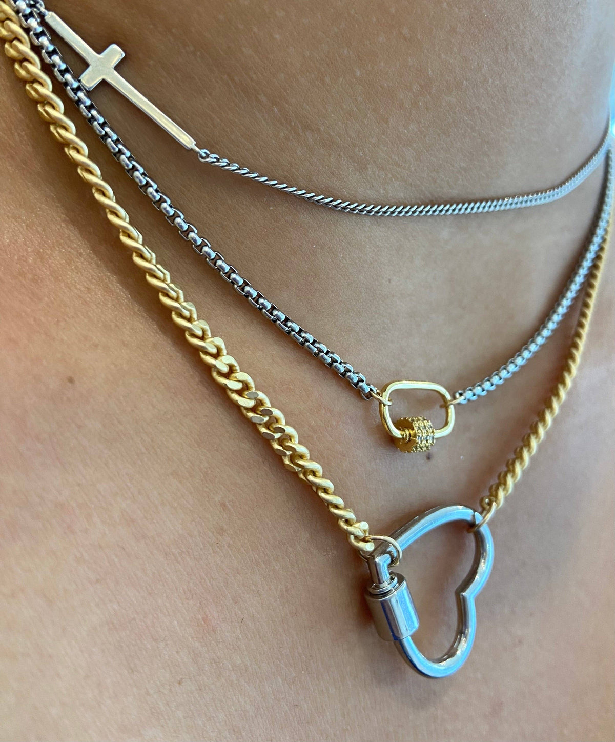 Lovely Lock Necklace - Gold Heart