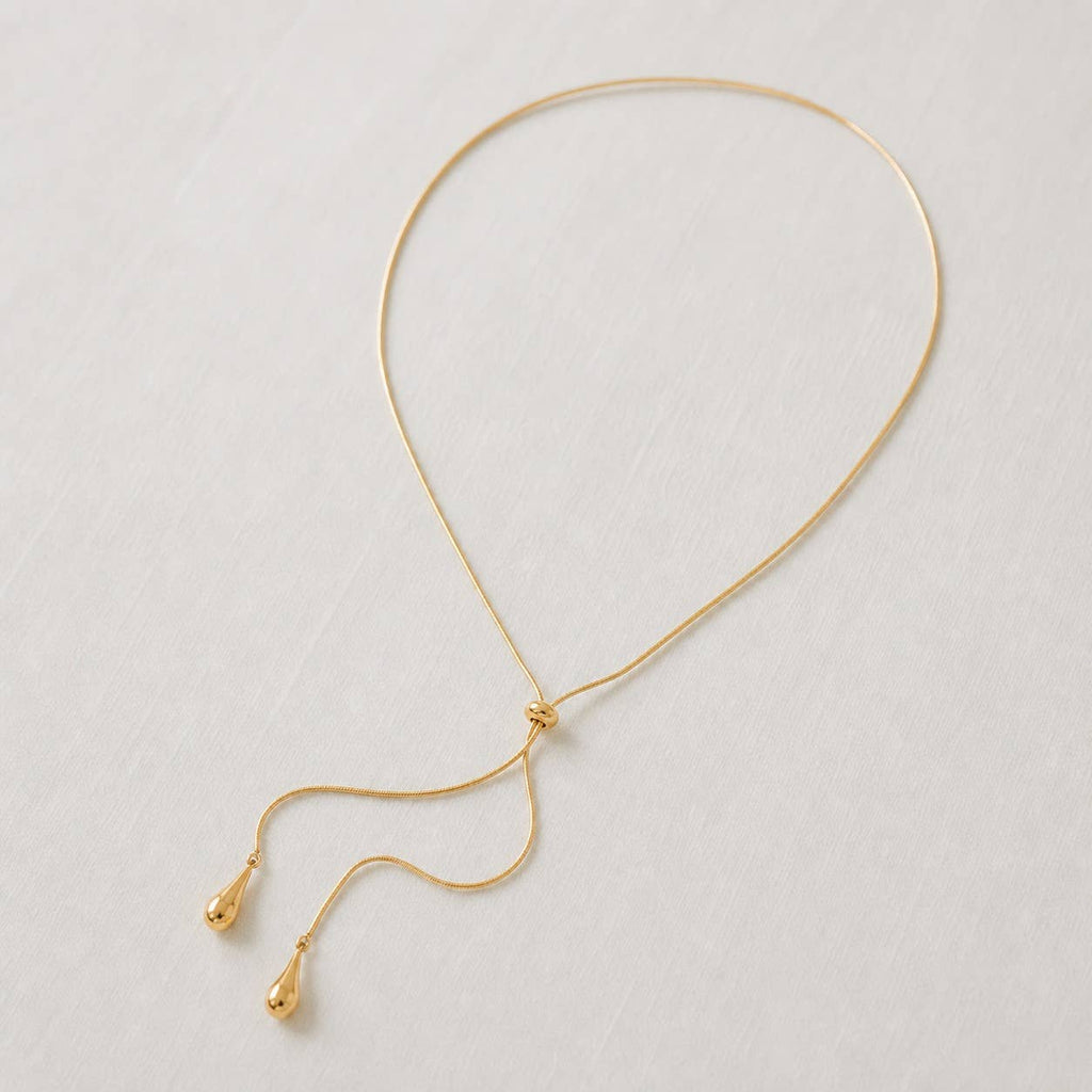 Geometric Long Necklace with Stainless Steel