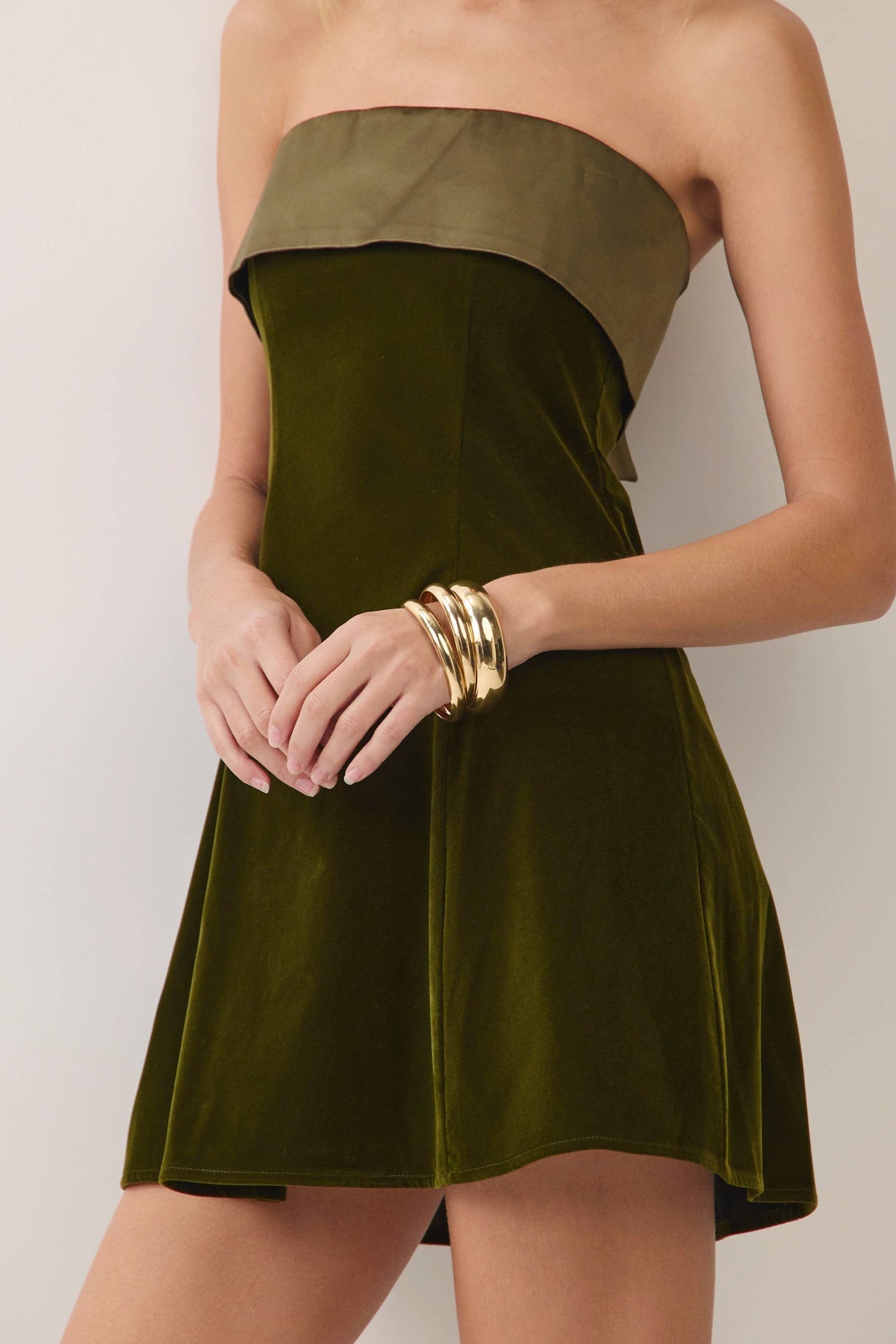 Strapless Velvet Dress