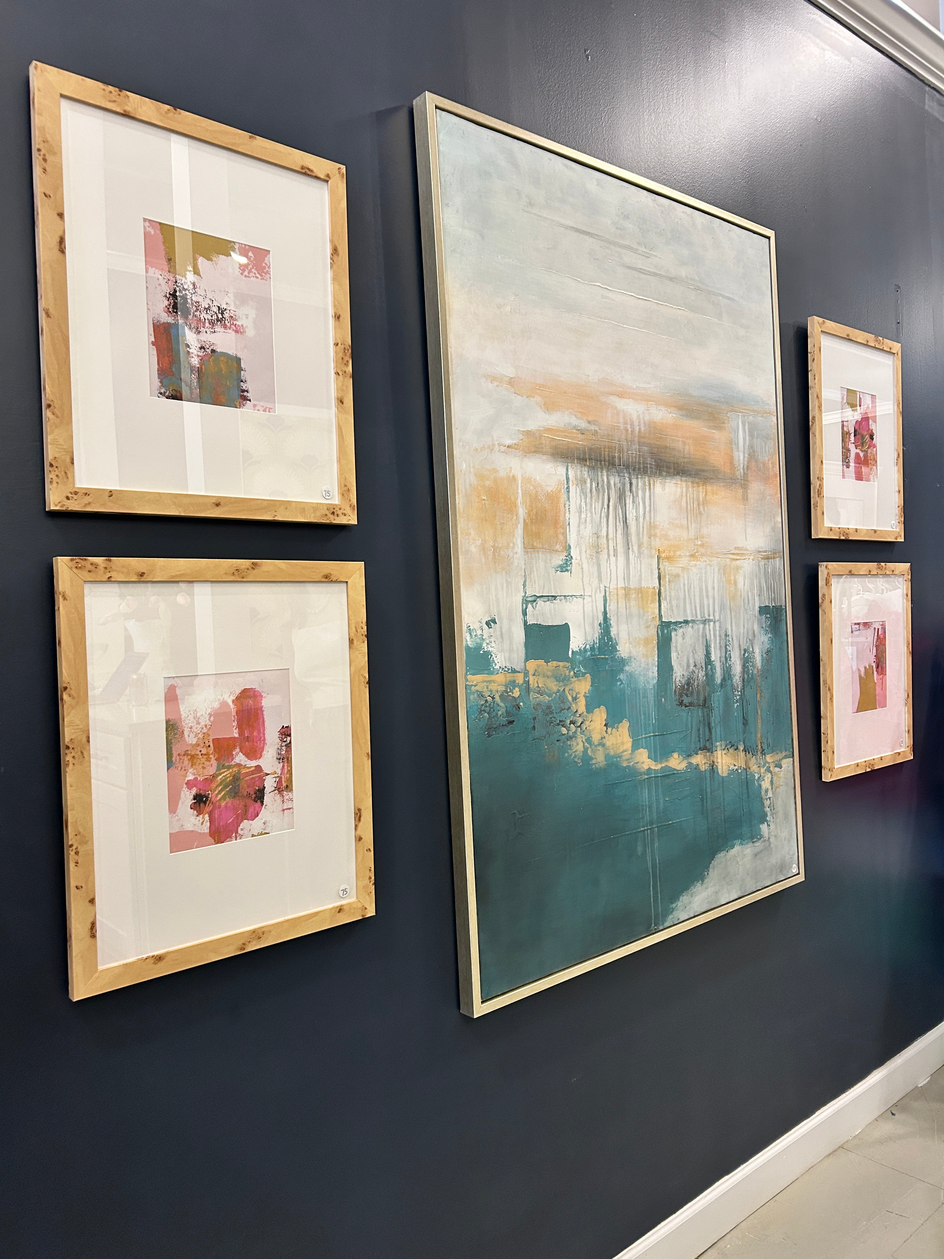 Abstract art in Burlwood Frame