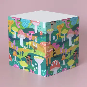 Mushroom Heaven Note Cube