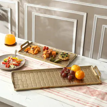 Gold Tray with handles