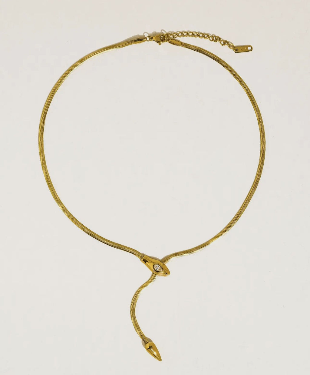 Gold Serpent Y Necklace