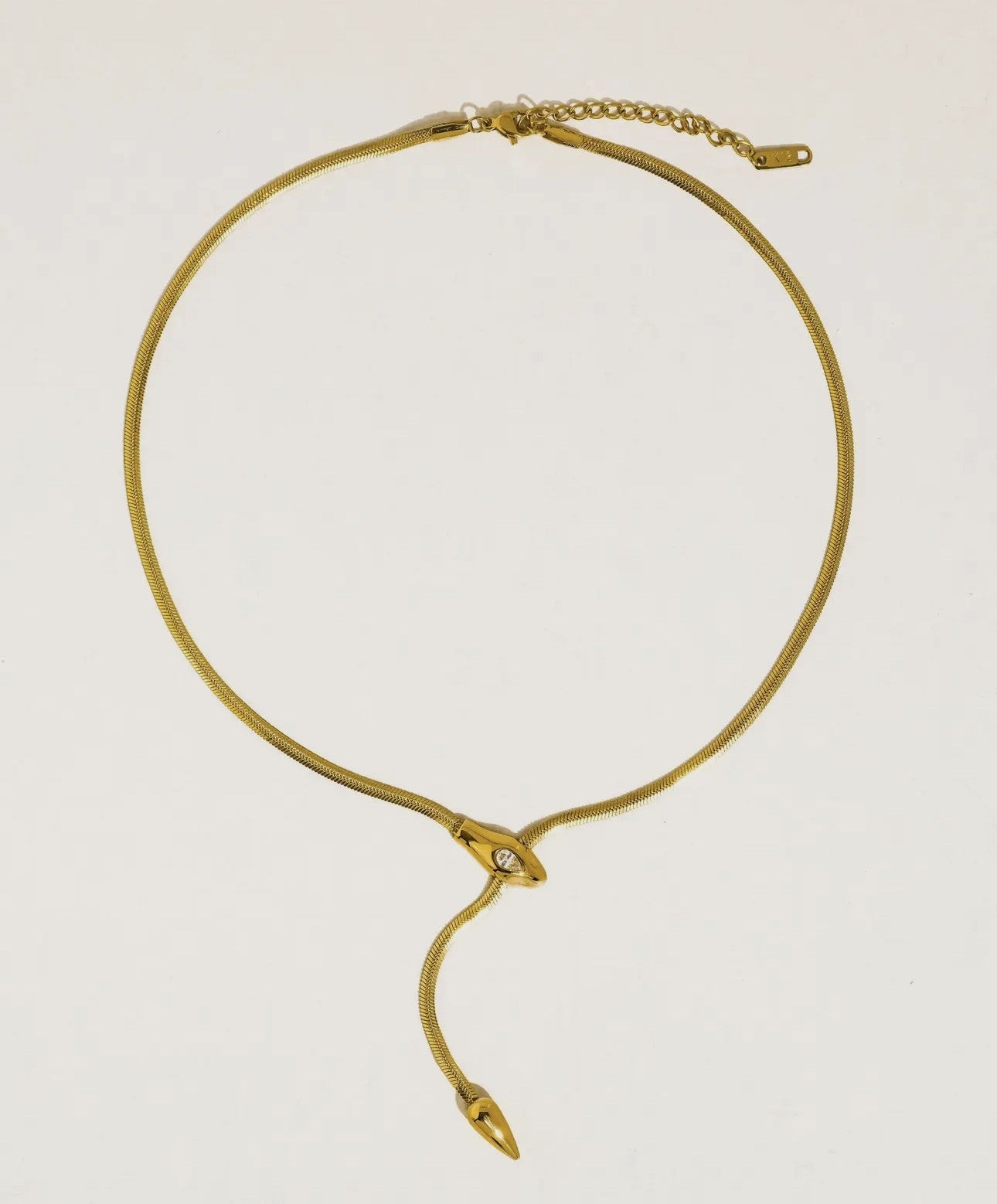 Gold Serpent Y Necklace