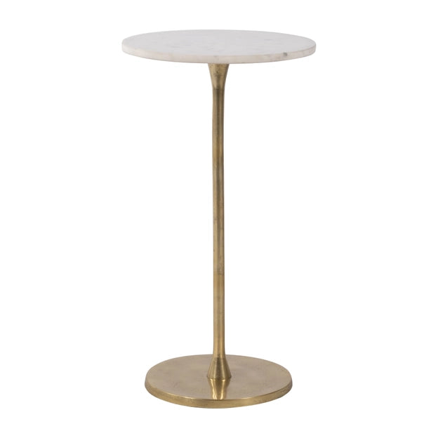 Round Marble Martini Table with Gold Base